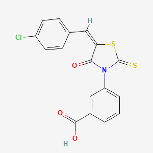 3-[5-(4-chlorobenzylidene)-4-oxo-2-thioxo-1,3-thiazolidin-3-yl]benzoic acid