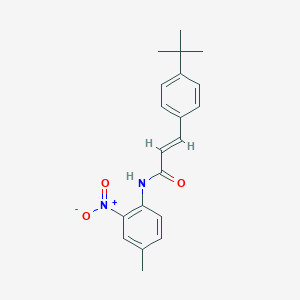 molecular formula C20H22N2O3 B457272 3-(4-tert-butylphenyl)-N-{2-nitro-4-methylphenyl}acrylamide 