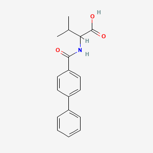 molecular formula C18H19NO3 B4572741 2-({[1,1'-BIPHENYL]-4-YL}FORMAMIDO)-3-METHYLBUTANOIC ACID 