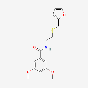 molecular formula C16H19NO4S B4572748 N-{2-[(2-呋喃甲基)硫代]乙基}-3,5-二甲氧基苯甲酰胺 