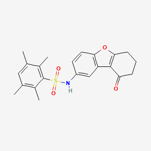 molecular formula C22H23NO4S B4572749 2,3,5,6-四甲基-N-(9-氧代-6,7,8,9-四氢二苯并[b,d]呋喃-2-基)苯磺酰胺 