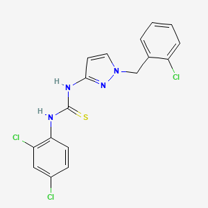 molecular formula C17H13Cl3N4S B4572762 N-[1-(2-氯苄基)-1H-吡唑-3-基]-N'-(2,4-二氯苯基)硫脲 