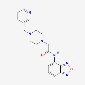 molecular formula C18H20N6O2 B4572771 N-2,1,3-苯并恶二唑-4-基-2-[4-(3-吡啶基甲基)-1-哌嗪基]乙酰胺 