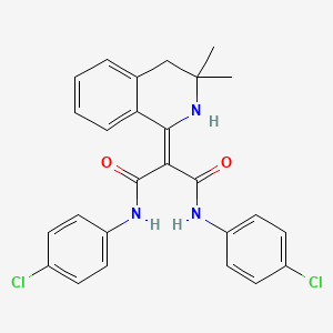 molecular formula C26H23Cl2N3O2 B4572774 N,N'-bis(4-chlorophenyl)-2-(3,3-dimethyl-3,4-dihydroisoquinolin-1(2H)-ylidene)propanediamide CAS No. 170658-24-9