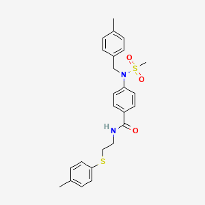 molecular formula C25H28N2O3S2 B4572783 4-[(4-甲基苄基)(甲磺酰)氨基]-N-{2-[(4-甲基苯基)硫]乙基}苯甲酰胺 