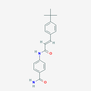 molecular formula C20H22N2O2 B457280 4-{[3-(4-Tert-butylphenyl)acryloyl]amino}benzamide 