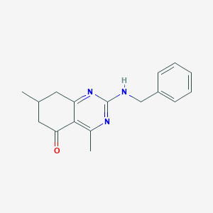 2-(benzylamino)-4,7-dimethyl-7,8-dihydroquinazolin-5(6H)-one