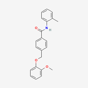 molecular formula C22H21NO3 B4572815 4-[(2-甲氧基苯氧基)甲基]-N-(2-甲基苯基)苯甲酰胺 