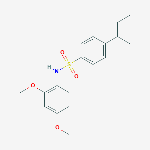 molecular formula C18H23NO4S B4572822 4-sec-butyl-N-(2,4-dimethoxyphenyl)benzenesulfonamide 