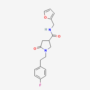 1-[2-(4-fluorophenyl)ethyl]-N-(furan-2-ylmethyl)-5-oxopyrrolidine-3-carboxamide