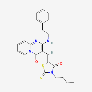 molecular formula C24H24N4O2S2 B4572827 3-[(3-丁基-4-氧代-2-硫代-1,3-噻唑烷-5-亚甲基)甲基]-2-[(2-苯乙基)氨基]-4H-吡啶并[1,2-a]嘧啶-4-酮 