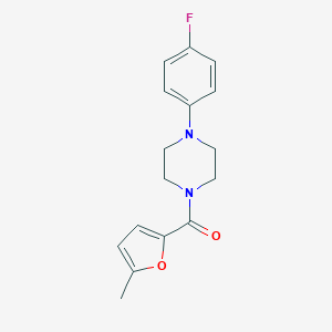 molecular formula C16H17FN2O2 B457283 1-(4-Fluorophenyl)-4-(5-methyl-2-furoyl)piperazine 