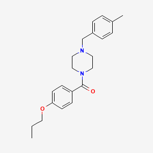 molecular formula C22H28N2O2 B4572835 1-(4-甲基苄基)-4-(4-丙氧基苯甲酰)哌嗪 