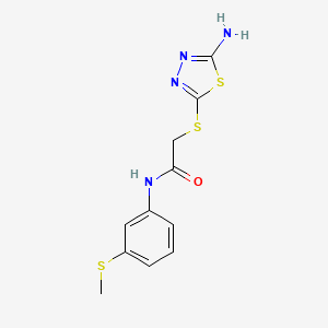 2-[(5-amino-1,3,4-thiadiazol-2-yl)thio]-N-[3-(methylthio)phenyl]acetamide