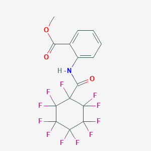 molecular formula C15H8F11NO3 B457286 Methyl 2-{[(undecafluorocyclohexyl)carbonyl]amino}benzoate 