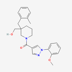 [1-{[1-(2-methoxyphenyl)-1H-pyrazol-4-yl]carbonyl}-3-(2-methylbenzyl)-3-piperidinyl]methanol