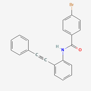 molecular formula C21H14BrNO B4572862 4-溴-N-[2-(苯乙炔基)苯基]苯甲酰胺 