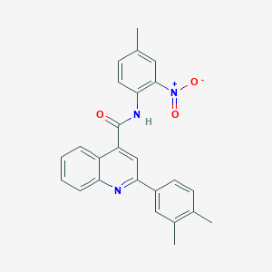 2-(3,4-dimethylphenyl)-N-(4-methyl-2-nitrophenyl)quinoline-4-carboxamide