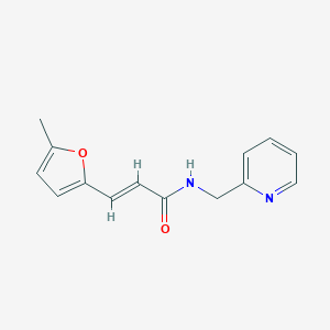 molecular formula C14H14N2O2 B457291 3-(5-甲基-2-呋喃基)-N-(2-吡啶基甲基)丙烯酰胺 