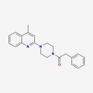 molecular formula C22H23N3O B4572917 1-[4-(4-Methylquinolin-2-yl)piperazin-1-yl]-2-phenylethanone 