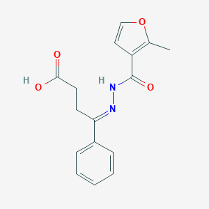 molecular formula C16H16N2O4 B457293 4-[(2-Methyl-3-furoyl)hydrazono]-4-phenylbutanoic acid 