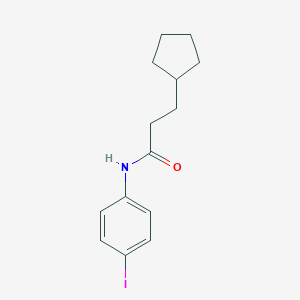 molecular formula C14H18INO B457296 3-cyclopentyl-N-(4-iodophenyl)propanamide 