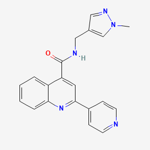 N-[(1-methyl-1H-pyrazol-4-yl)methyl]-2-(pyridin-4-yl)quinoline-4-carboxamide