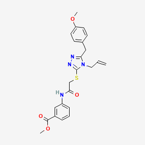 methyl 3-[({[5-(4-methoxybenzyl)-4-(prop-2-en-1-yl)-4H-1,2,4-triazol-3-yl]sulfanyl}acetyl)amino]benzoate