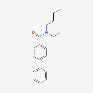 molecular formula C19H23NO B4573023 N-butyl-N-ethyl-4-biphenylcarboxamide 