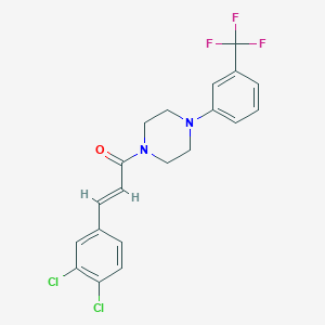 molecular formula C20H17Cl2F3N2O B457303 (2E)-3-(3,4-dichlorophenyl)-1-{4-[3-(trifluoromethyl)phenyl]piperazin-1-yl}prop-2-en-1-one 