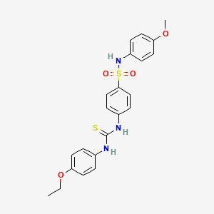 molecular formula C22H23N3O4S2 B4573034 4-({[(4-乙氧苯基)氨基]碳硫酰}氨基)-N-(4-甲氧苯基)苯磺酰胺 