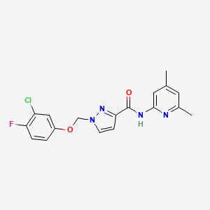 1-[(3-CHLORO-4-FLUOROPHENOXY)METHYL]-N~3~-(4,6-DIMETHYL-2-PYRIDYL)-1H-PYRAZOLE-3-CARBOXAMIDE