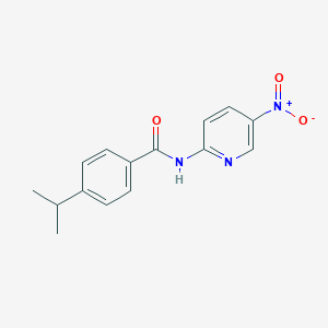 molecular formula C15H15N3O3 B457306 N-{5-nitro-2-pyridinyl}-4-isopropylbenzamide 