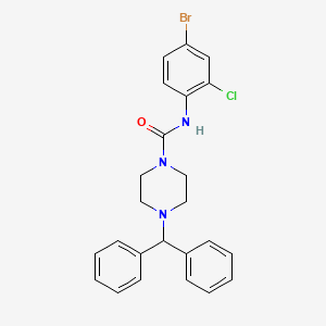 molecular formula C24H23BrClN3O B4573070 N-(4-bromo-2-chlorophenyl)-4-(diphenylmethyl)-1-piperazinecarboxamide 