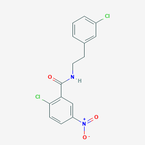 molecular formula C15H12Cl2N2O3 B457308 2-chloro-N-[2-(3-chlorophenyl)ethyl]-5-nitrobenzamide 