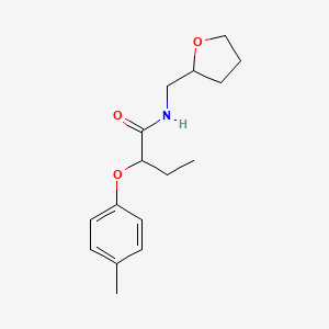 molecular formula C16H23NO3 B4573094 2-(4-甲基苯氧基)-N-(四氢-2-呋喃基甲基)丁酰胺 