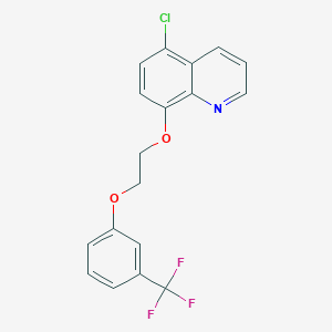 molecular formula C18H13ClF3NO2 B4573100 5-氯-8-{2-[3-(三氟甲基)苯氧基]乙氧基}喹啉 