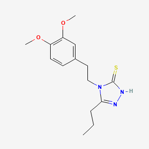 molecular formula C15H21N3O2S B4573103 4-[2-(3,4-二甲氧基苯基)乙基]-5-丙基-4H-1,2,4-三唑-3-硫醇 