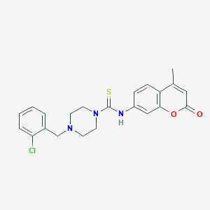 4-(2-chlorobenzyl)-N-(4-methyl-2-oxo-2H-chromen-7-yl)-1-piperazinecarbothioamide