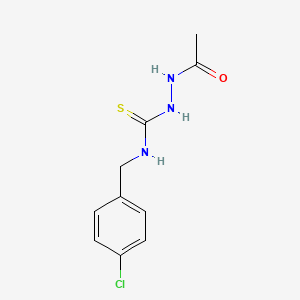 molecular formula C10H12ClN3OS B4573119 2-acetyl-N-(4-chlorobenzyl)hydrazinecarbothioamide 