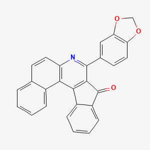 molecular formula C27H15NO3 B4573129 8-(1,3-benzodioxol-5-yl)-9H-benzo[f]indeno[2,1-c]quinolin-9-one 