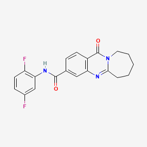 molecular formula C20H17F2N3O2 B4573142 N-(2,5-DIFLUOROPHENYL)-12-OXO-6H,7H,8H,9H,10H,12H-AZEPINO[2,1-B]QUINAZOLINE-3-CARBOXAMIDE 