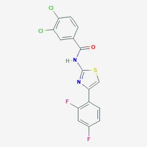 molecular formula C16H8Cl2F2N2OS B457315 3,4-dichloro-N-[4-(2,4-difluorophenyl)-1,3-thiazol-2-yl]benzamide 