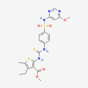 methyl 4-ethyl-2-({[(4-{[(6-methoxy-4-pyrimidinyl)amino]sulfonyl}phenyl)amino]carbonothioyl}amino)-5-methyl-3-thiophenecarboxylate