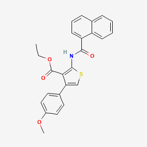 molecular formula C25H21NO4S B4573171 4-(4-甲氧基苯基)-2-(1-萘酰氨基)-3-噻吩甲酸乙酯 