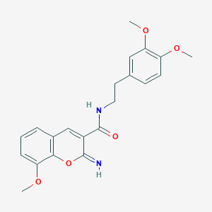 molecular formula C21H22N2O5 B4573202 N-[2-(3,4-二甲氧基苯基)乙基]-2-亚氨基-8-甲氧基-2H-色烯-3-甲酰胺 