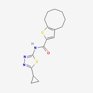 N-(5-cyclopropyl-1,3,4-thiadiazol-2-yl)-4,5,6,7,8,9-hexahydrocycloocta[b]thiophene-2-carboxamide