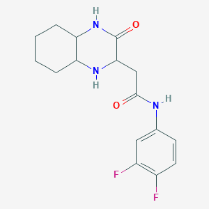 molecular formula C16H19F2N3O2 B4573229 N-(3,4-difluorophenyl)-2-(3-oxodecahydroquinoxalin-2-yl)acetamide 