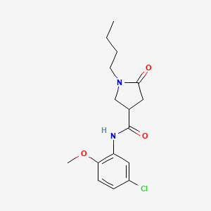 molecular formula C16H21ClN2O3 B4573235 1-butyl-N-(5-chloro-2-methoxyphenyl)-5-oxopyrrolidine-3-carboxamide 