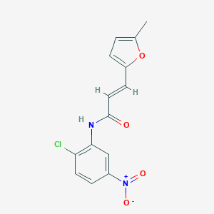 molecular formula C14H11ClN2O4 B457324 N-{2-chloro-5-nitrophenyl}-3-(5-methyl-2-furyl)acrylamide 